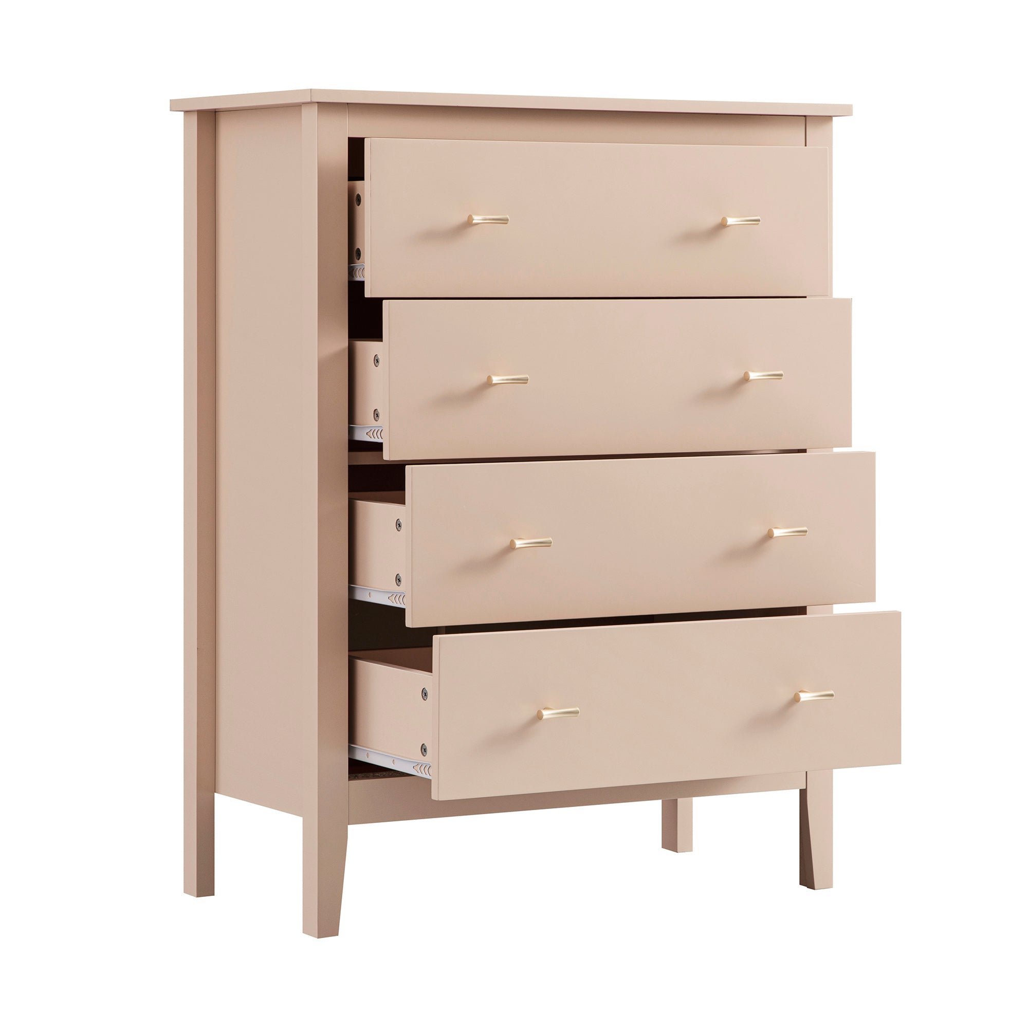 Oakham Chest of 4 Drawers, Nude Pink