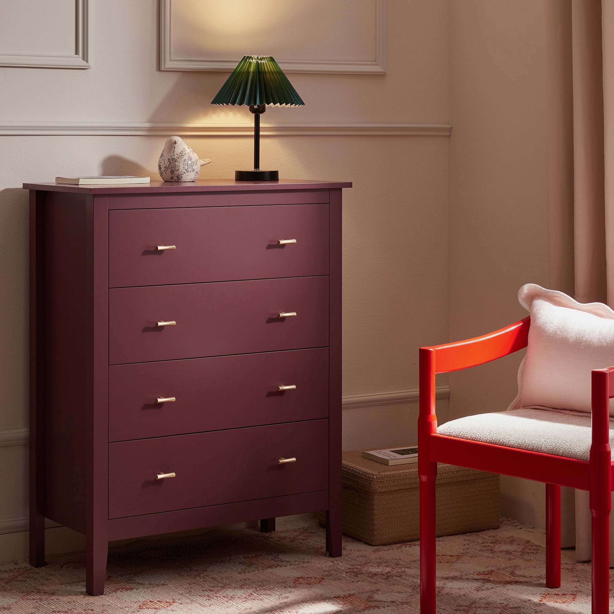 Oakham Chest of 4 Drawers, Wild Cherry