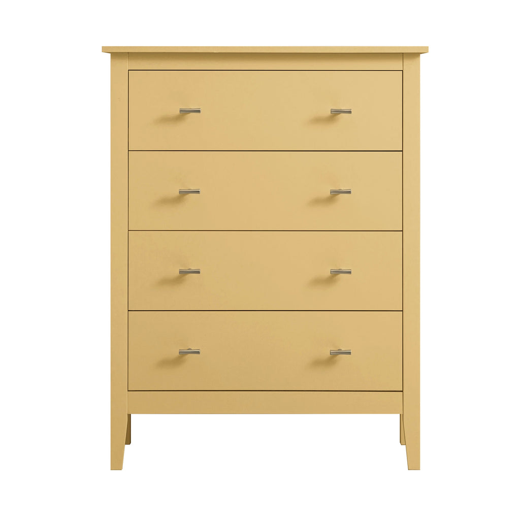 Oakham Chest of 4 Drawers, Rattan Yellow
