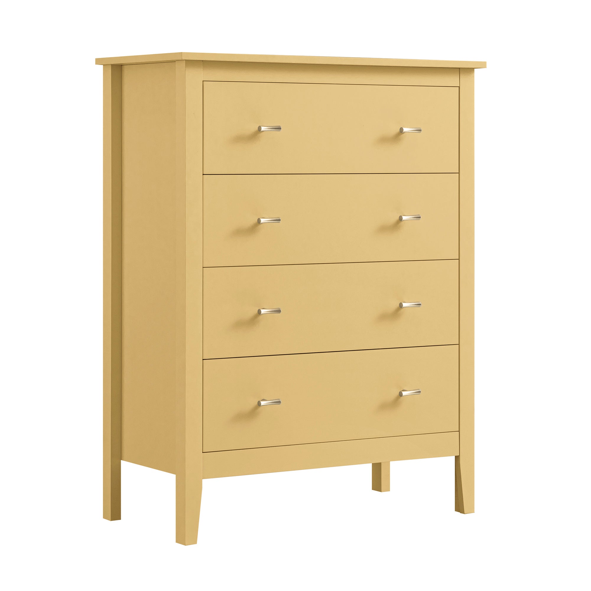 Oakham Chest of 4 Drawers, Rattan Yellow