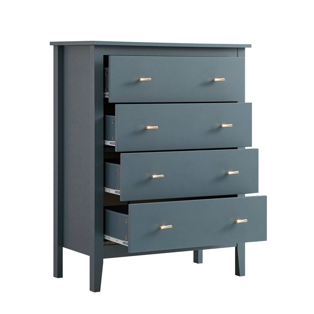 Oakham Chest of 4 Drawers, Stormy Blue