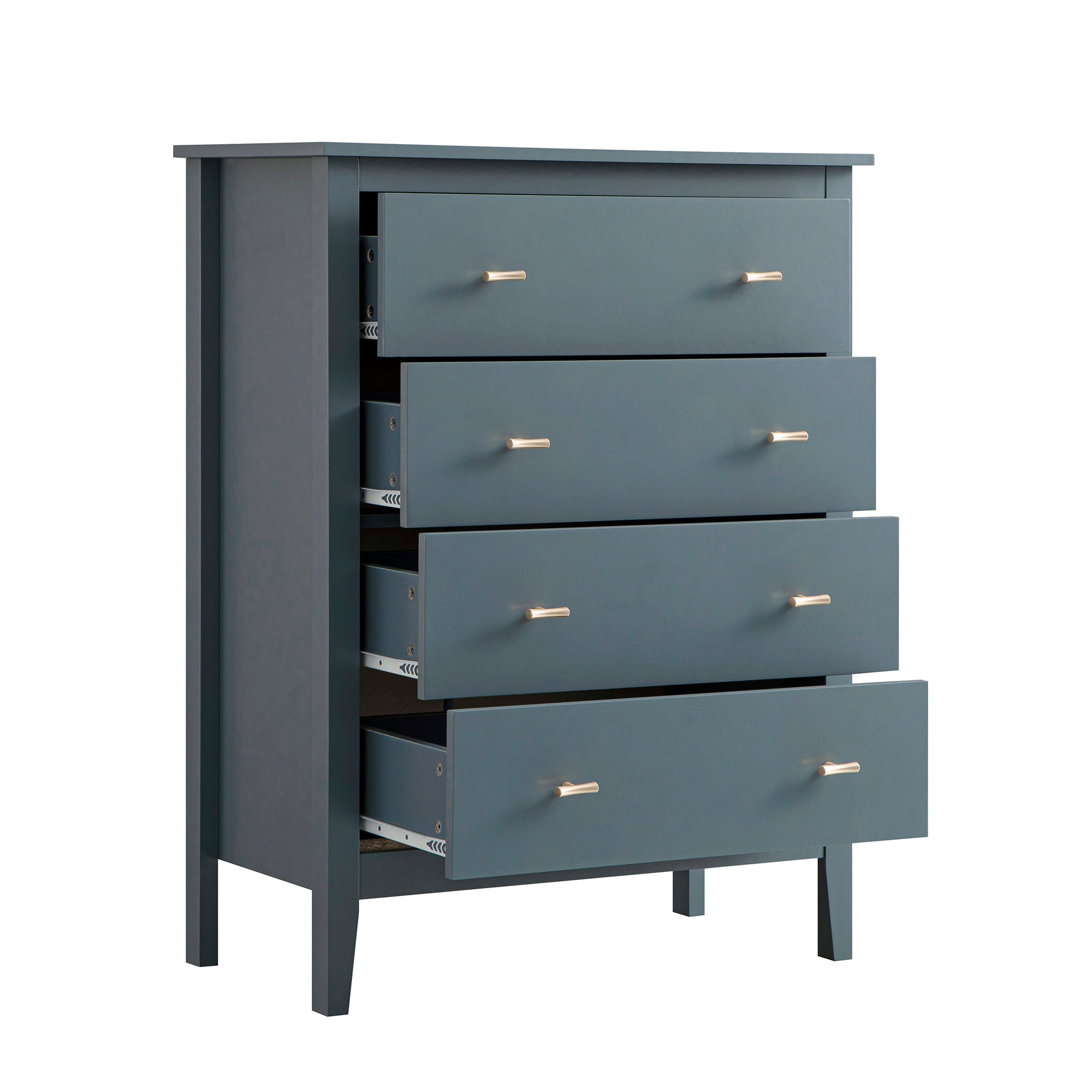 Oakham Chest of 4 Drawers, Stormy Blue
