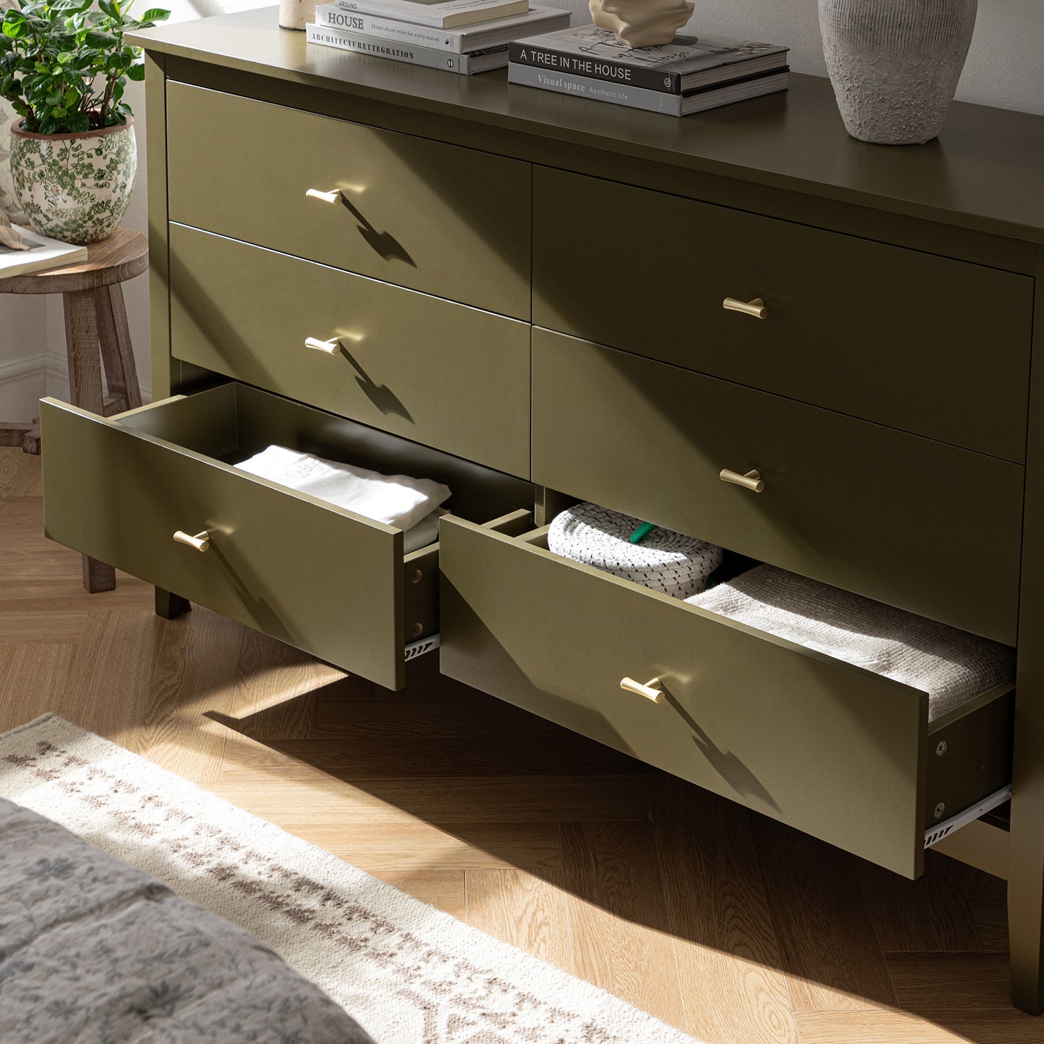 Oakham Chest of 6 Drawers, Olive Grove