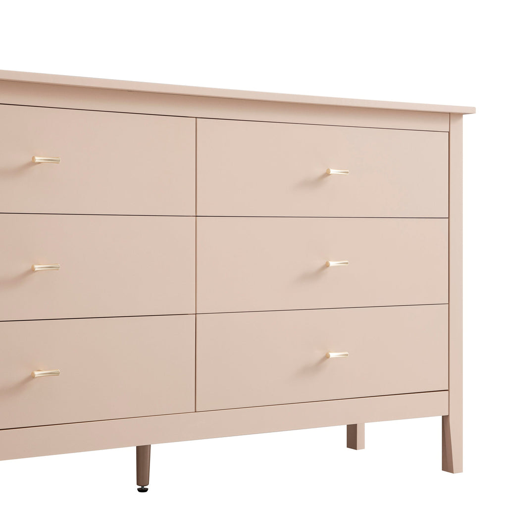 Oakham Chest of 6 Drawers, Nude Pink