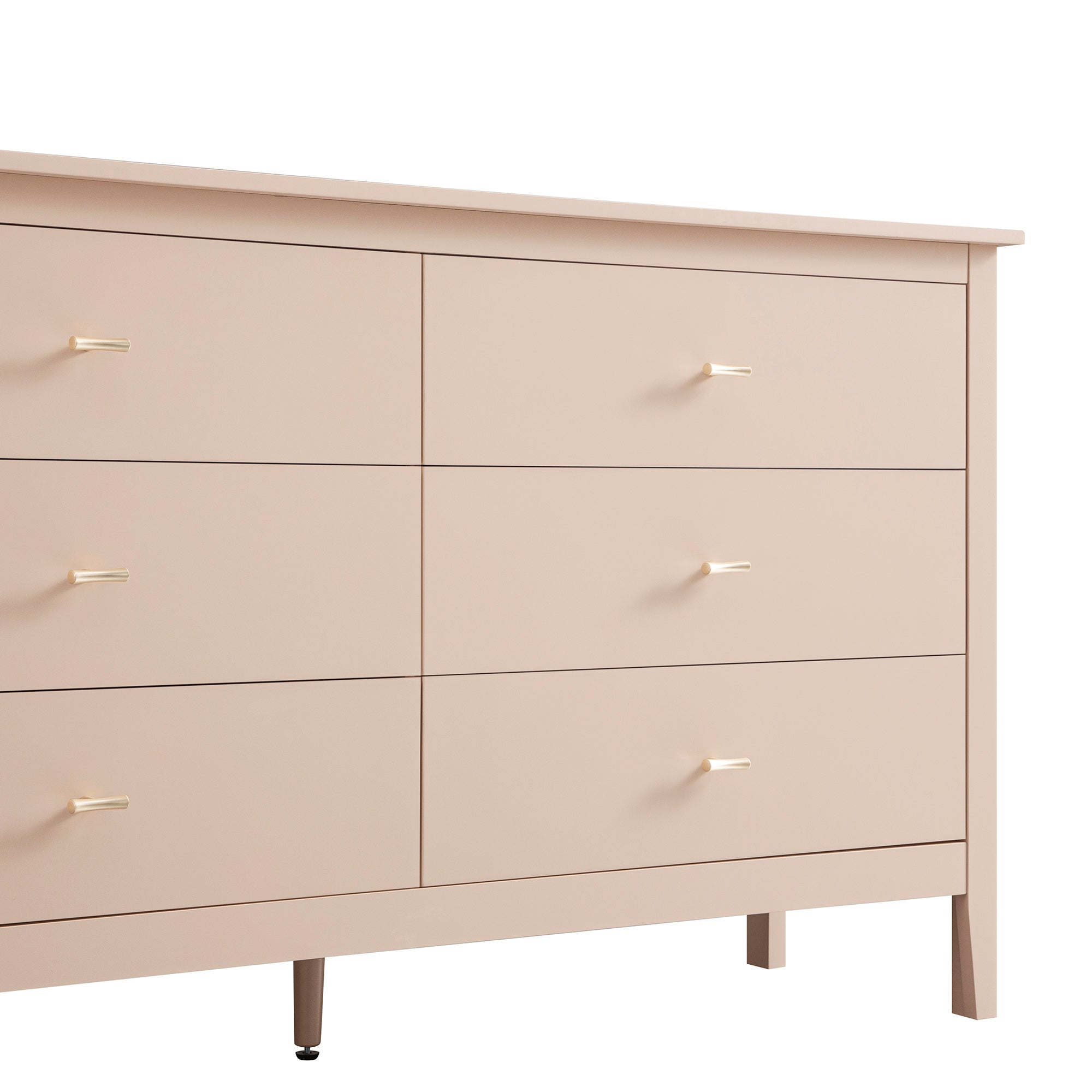 Oakham Chest of 6 Drawers, Nude Pink