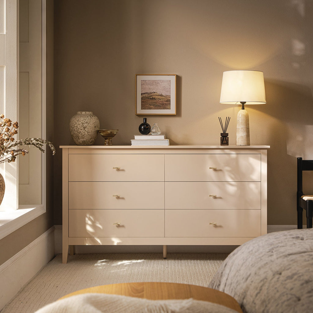 Oakham Chest of 6 Drawers, Nude Pink