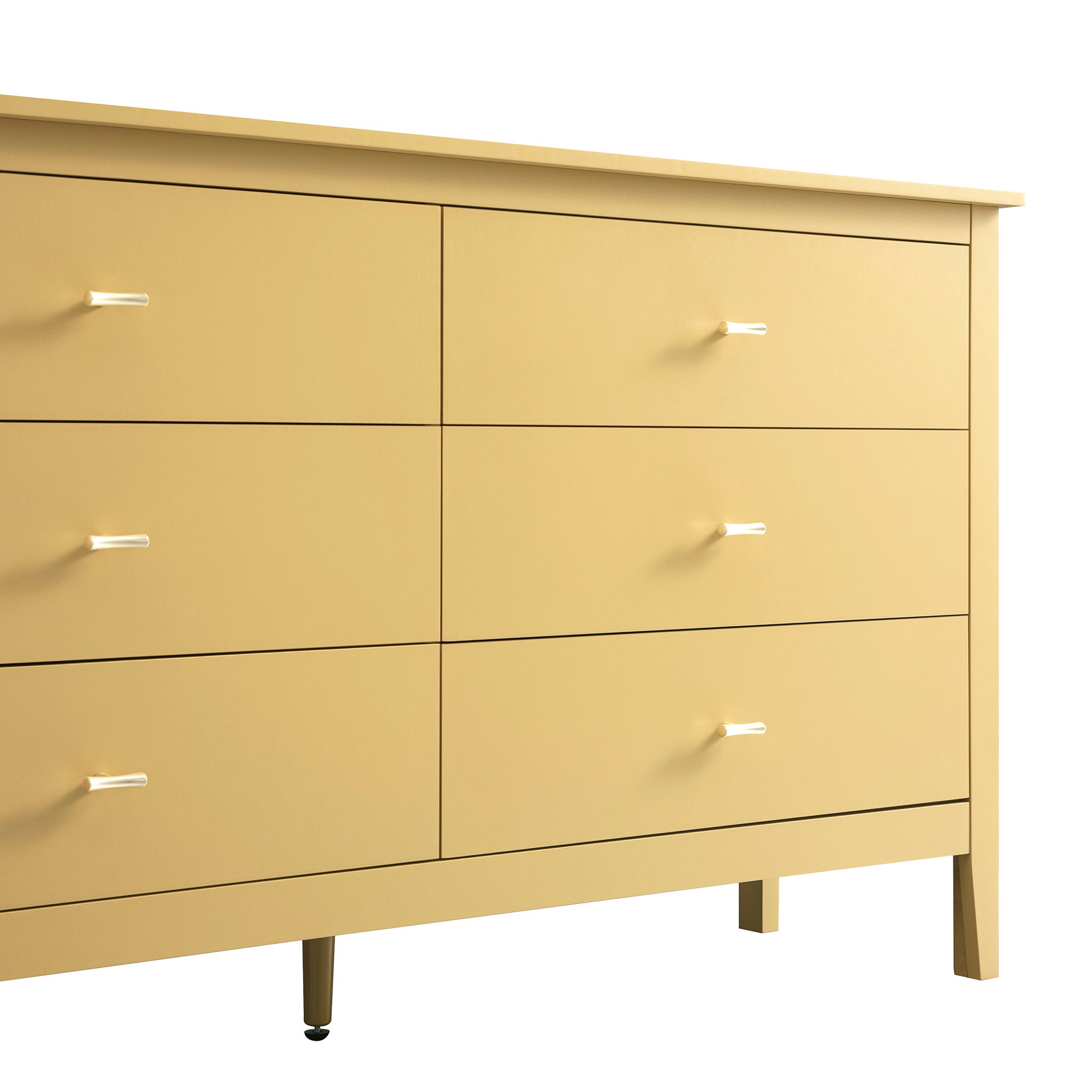 Oakham Chest of 6 Drawers, Rattan Yellow
