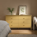 Oakham Chest of 6 Drawers, Rattan Yellow