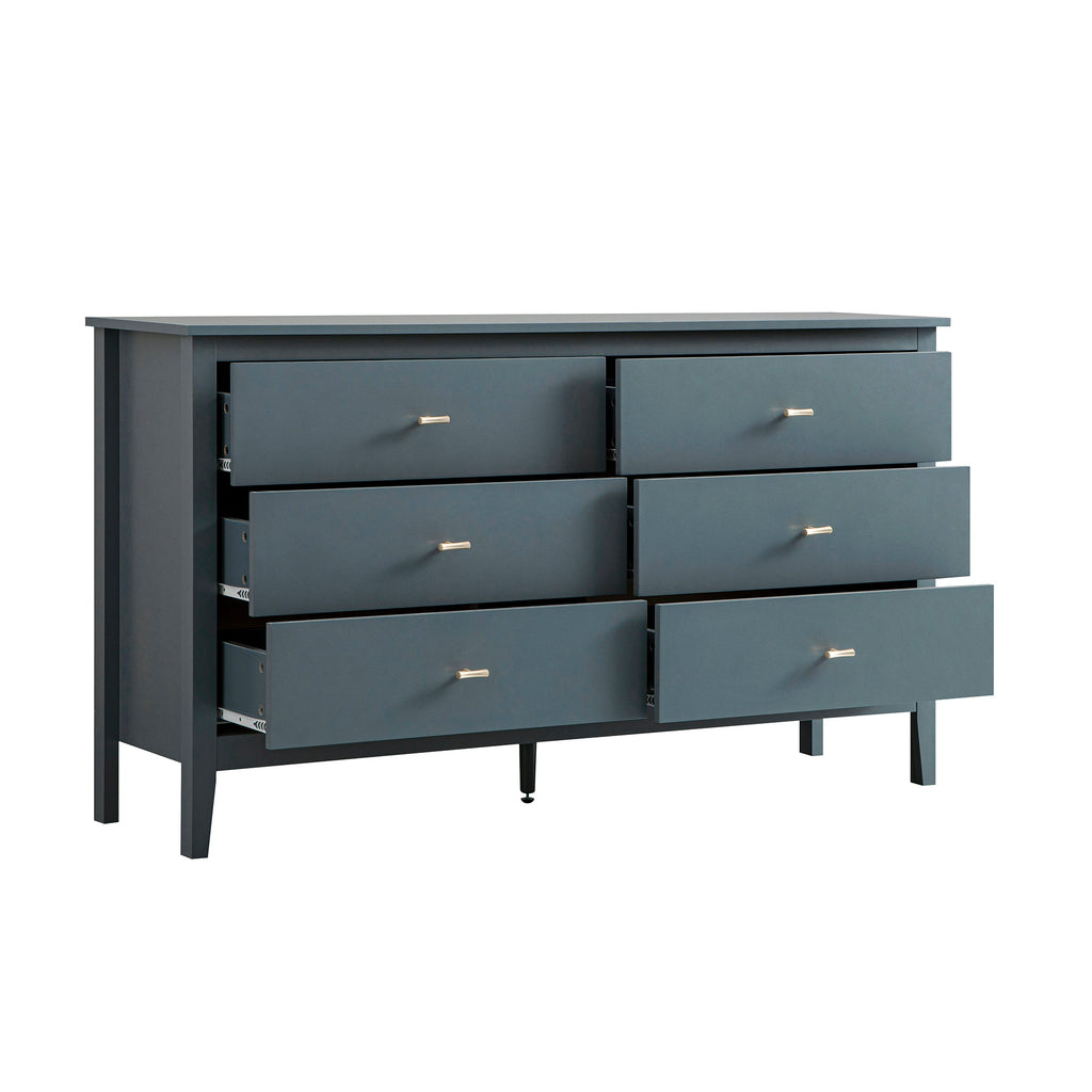 Oakham Chest of 6 Drawers, Stormy Blue