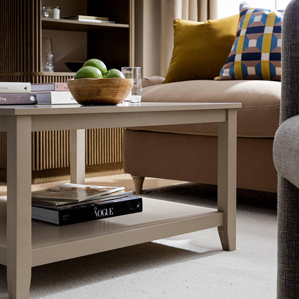 Oakham 80cm Square Coffee Table, Deep Greige