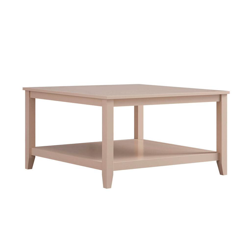 Oakham 80cm Square Coffee Table, Nude Pink