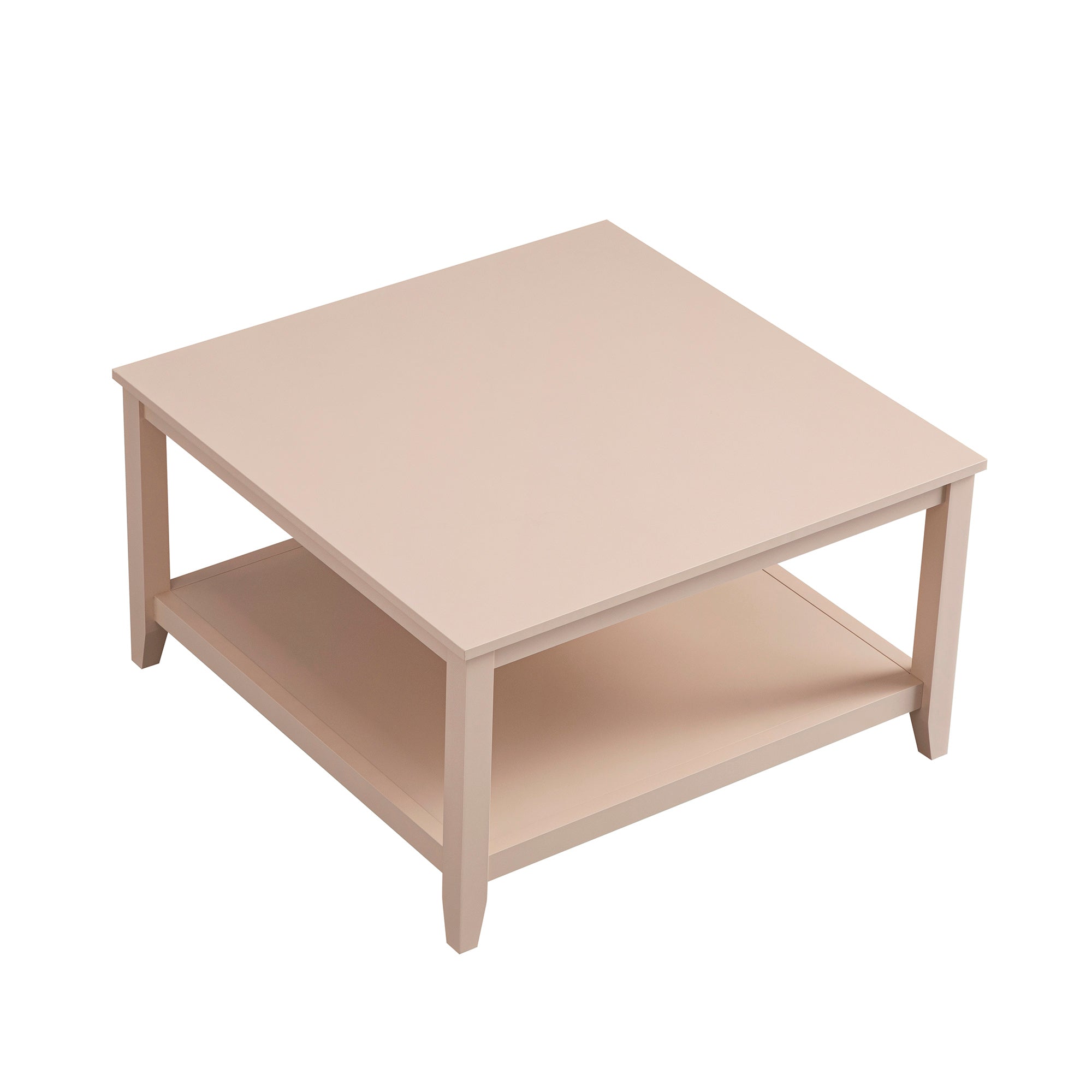 Oakham 80cm Square Coffee Table, Nude Pink