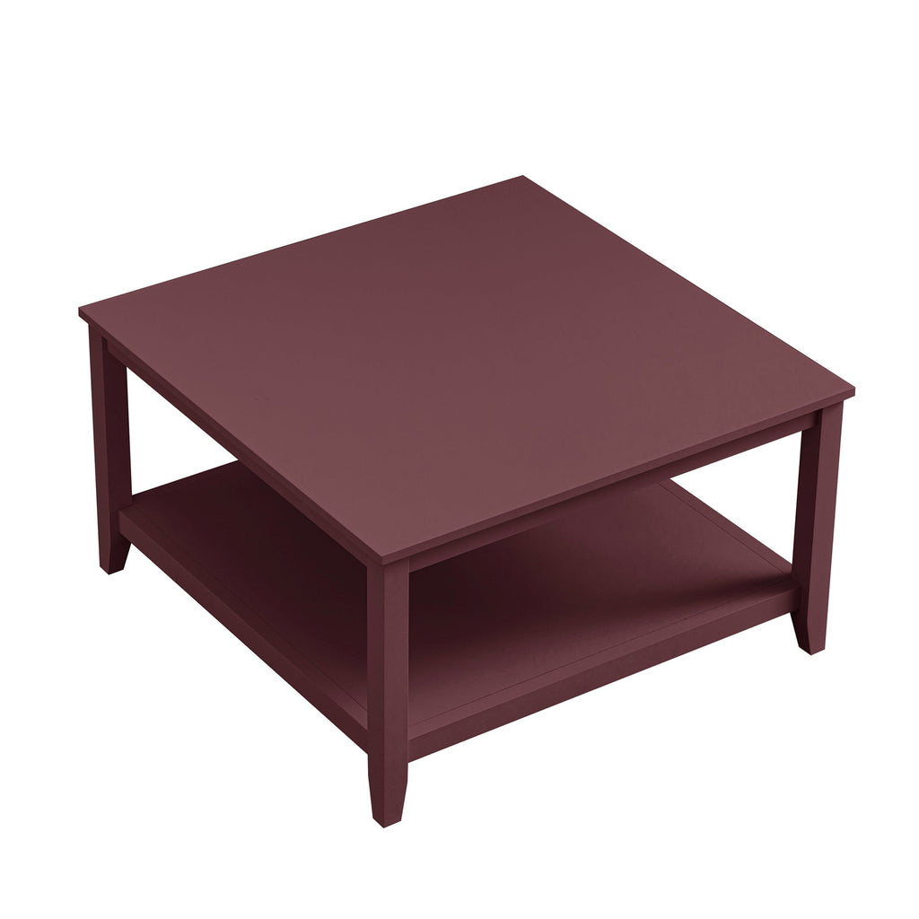 Oakham 80cm Square Coffee Table, Wild Cherry