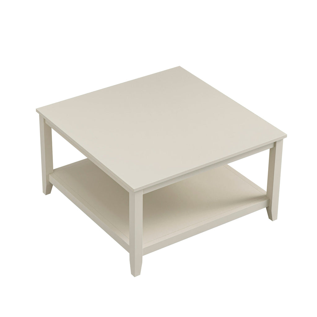 Oakham 80cm Square Coffee Table, Shaded White
