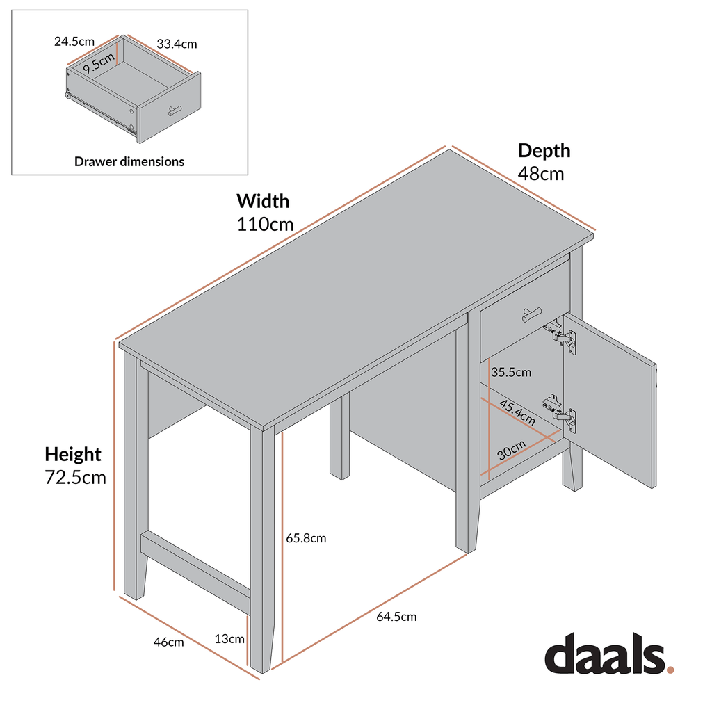 Oakham Writing Desk, Wild Cherry