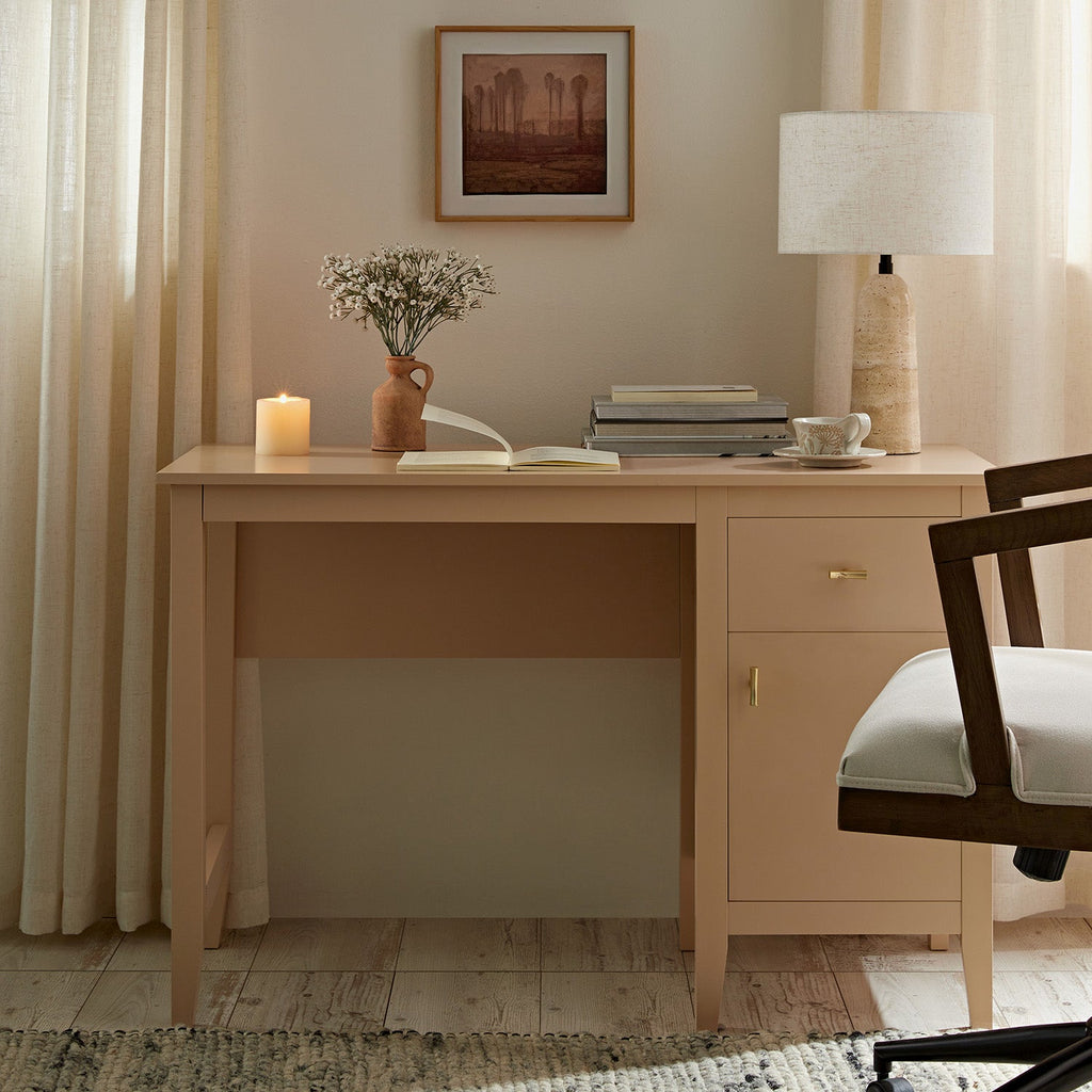 Oakham Writing Desk, Nude Pink