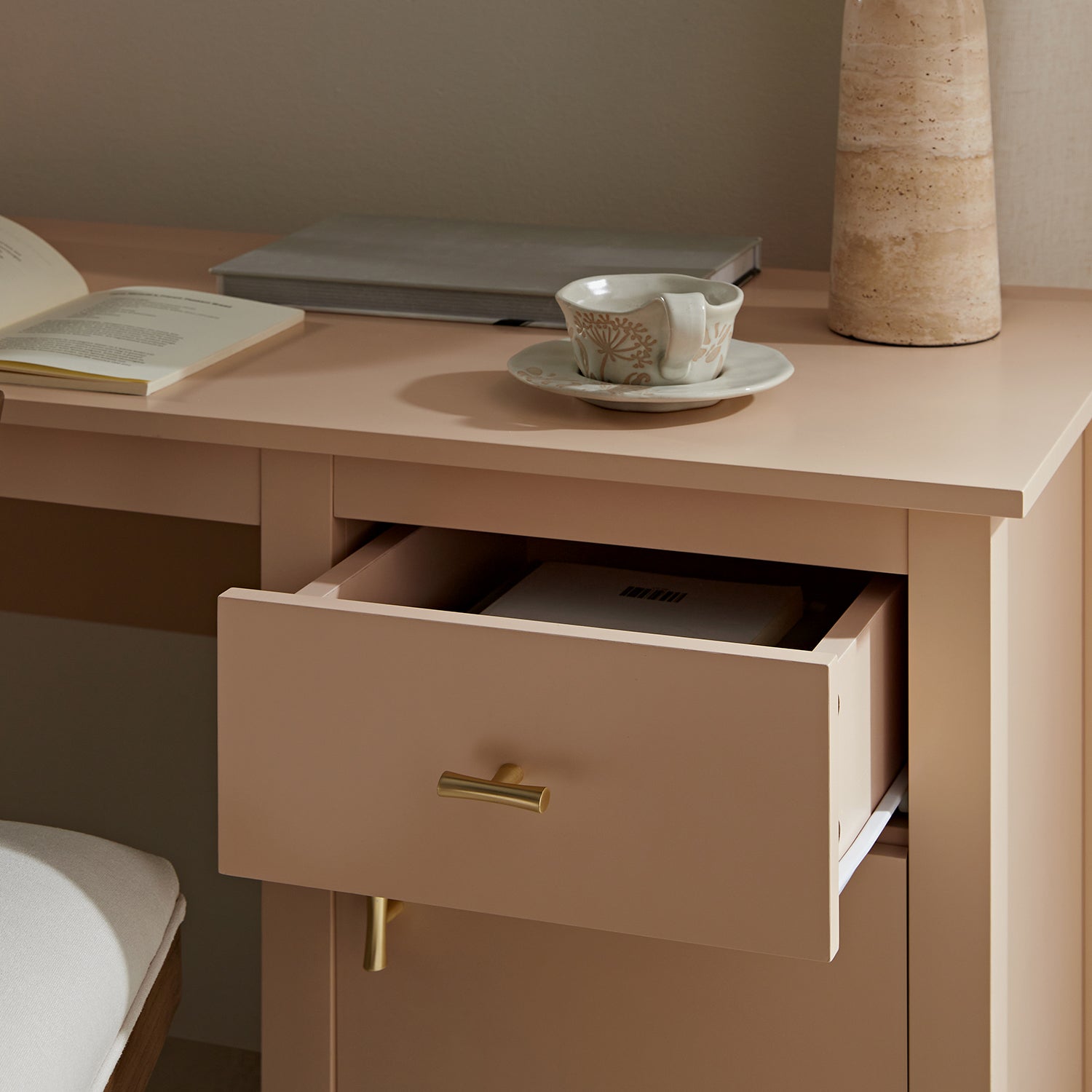 Oakham Writing Desk, Nude Pink