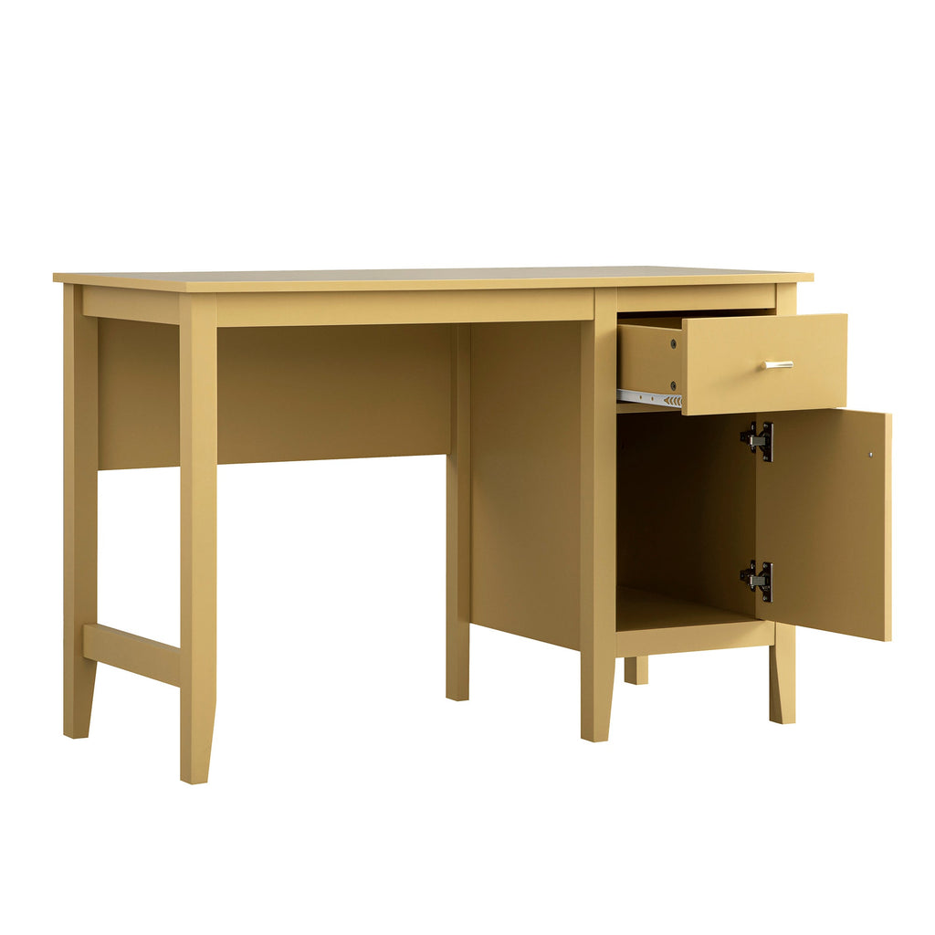 Oakham Writing Desk, Rattan Yellow