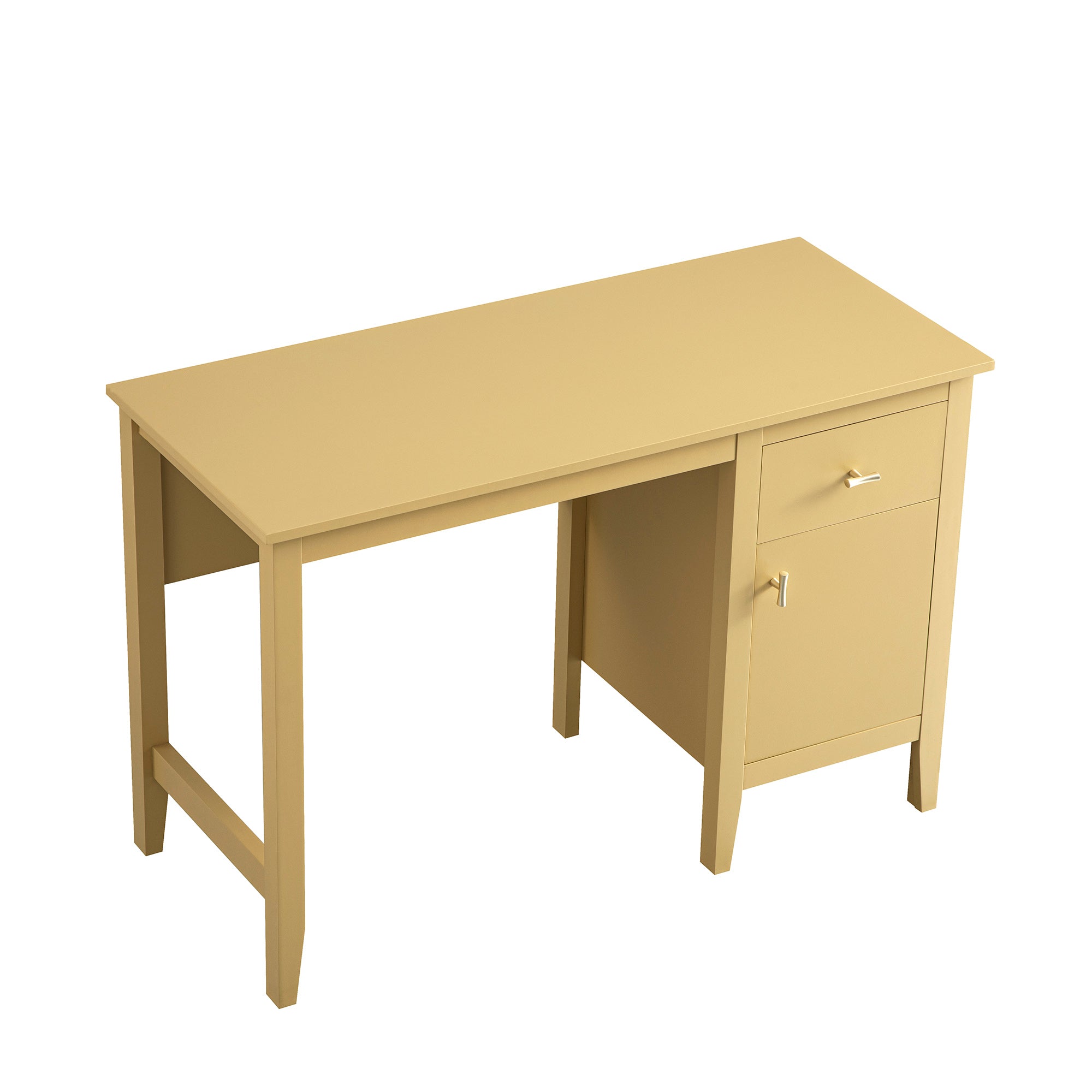 Oakham Writing Desk, Rattan Yellow