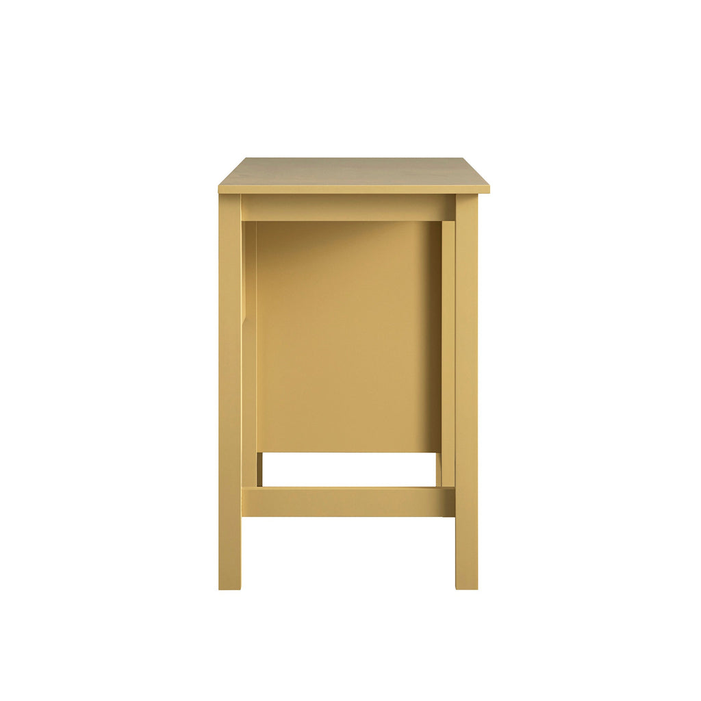 Oakham Writing Desk, Rattan Yellow