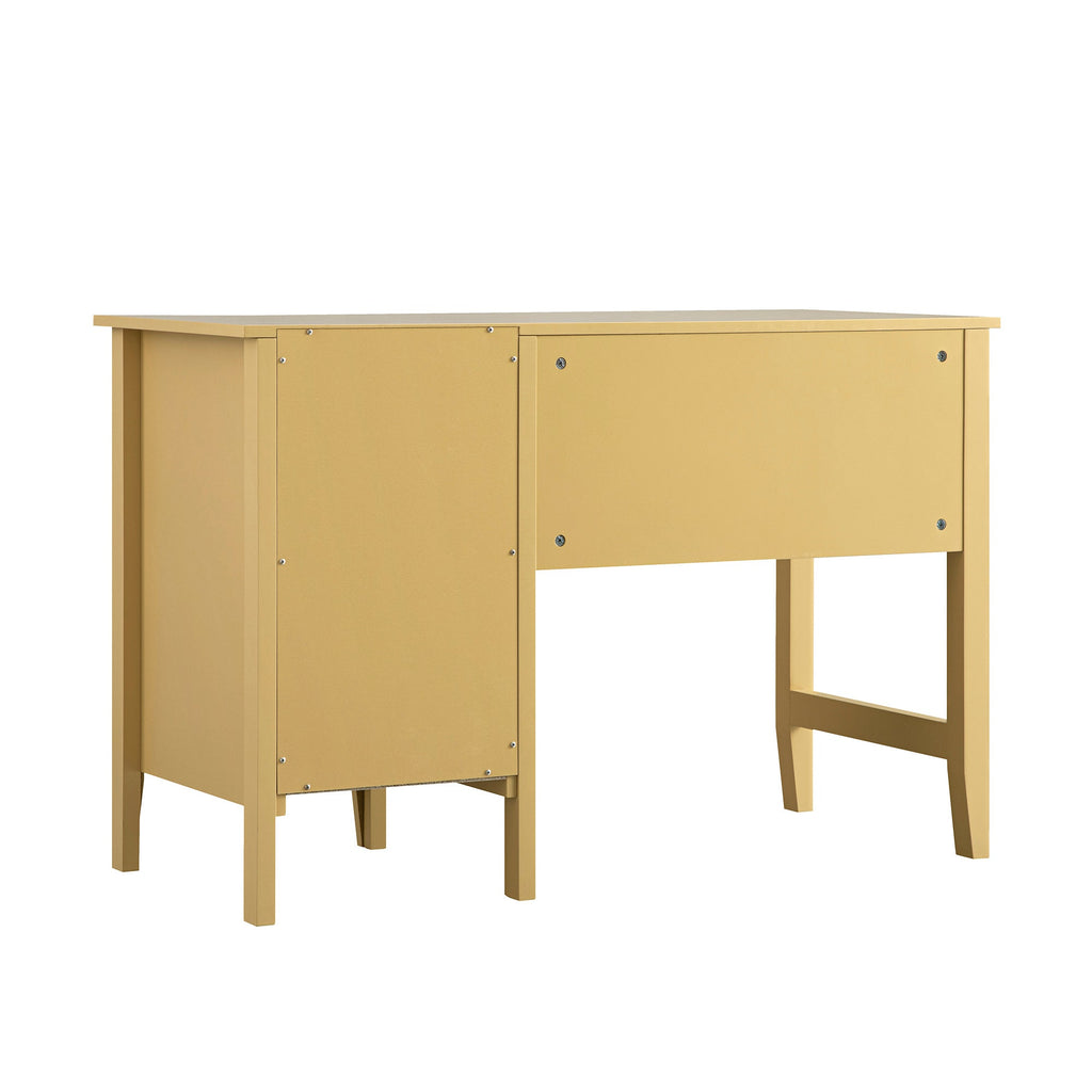 Oakham Writing Desk, Rattan Yellow