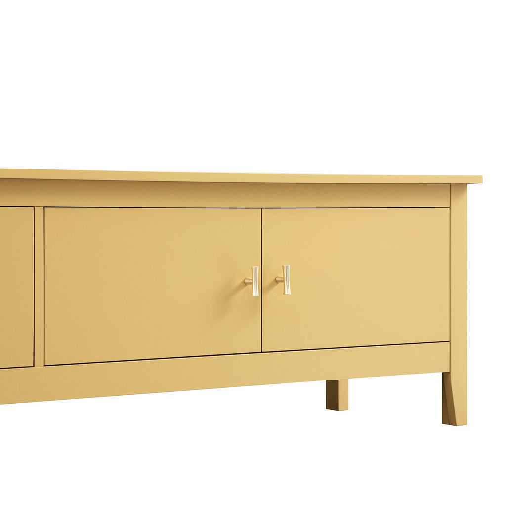 Oakham 180cm Wide TV Unit, Rattan Yellow
