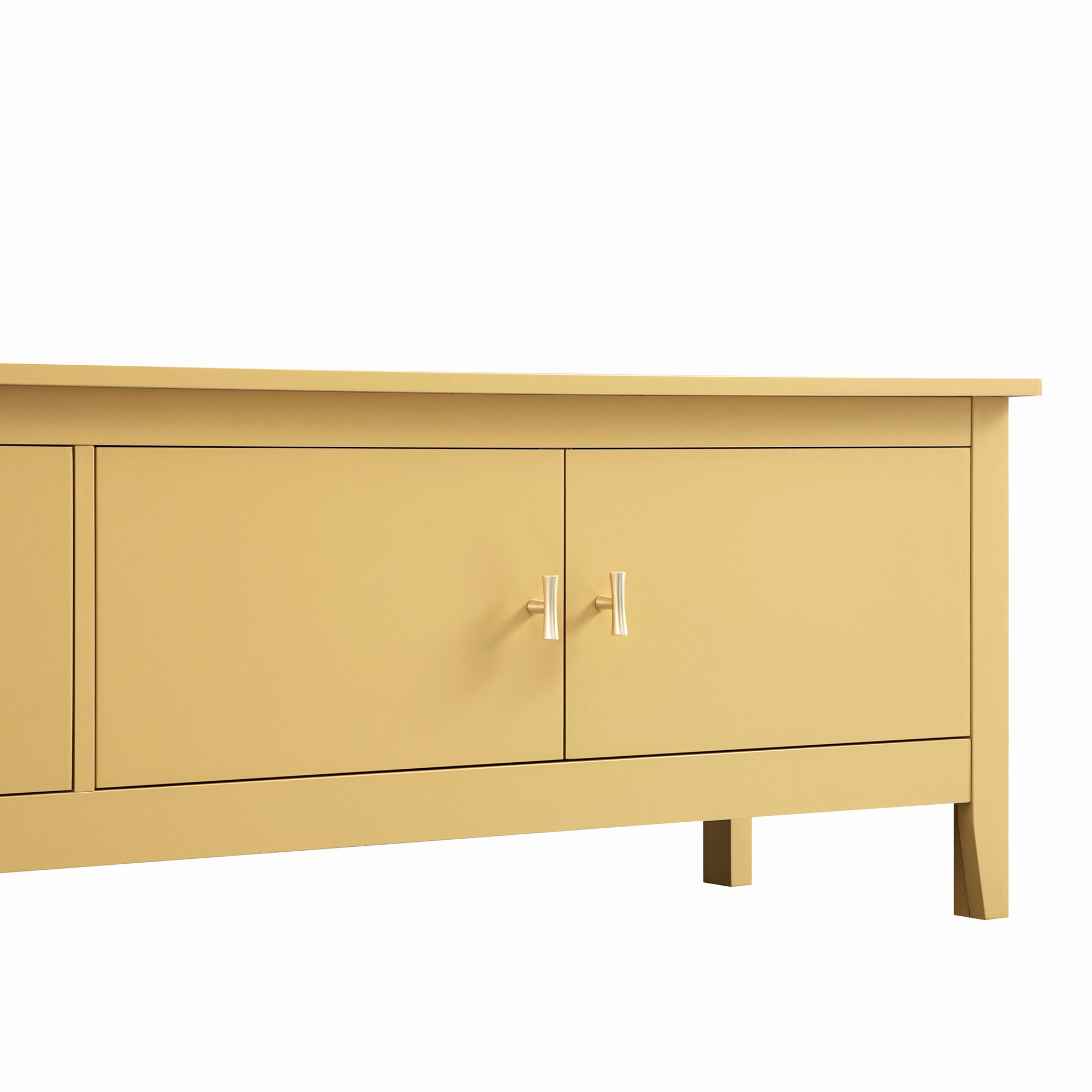 Oakham 180cm Wide TV Unit, Rattan Yellow