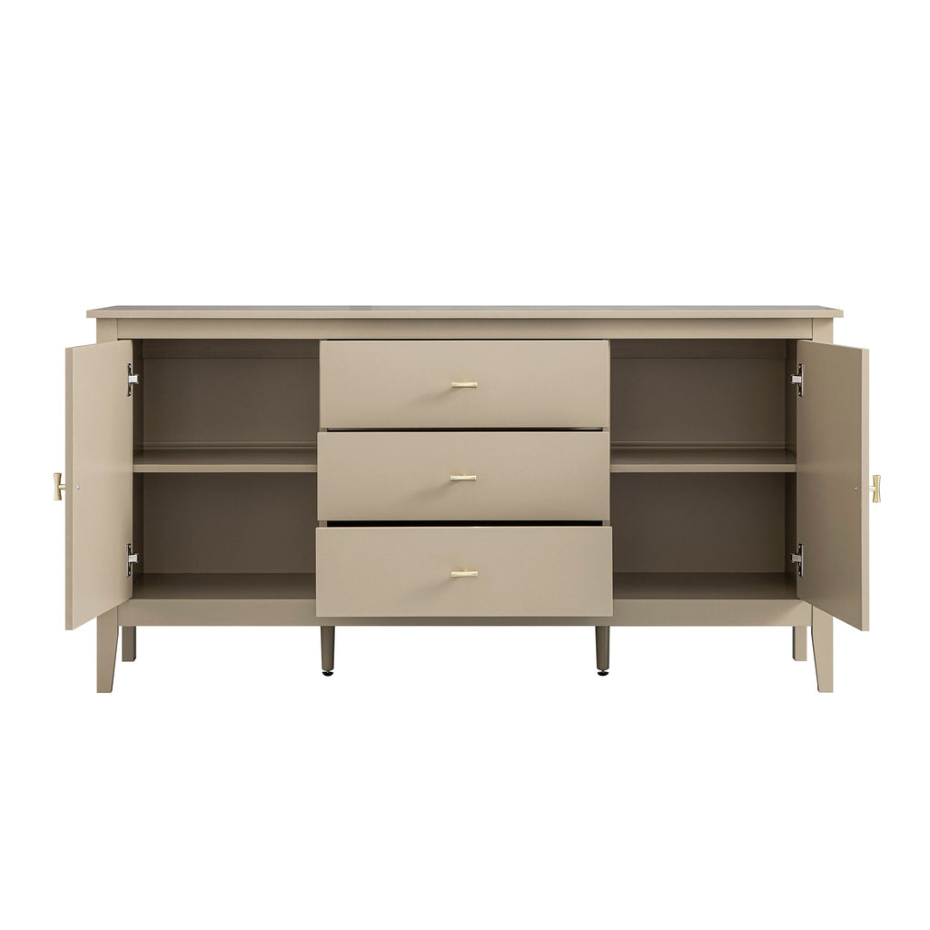 Oakham Wide Sideboard with Drawers, Deep Greige