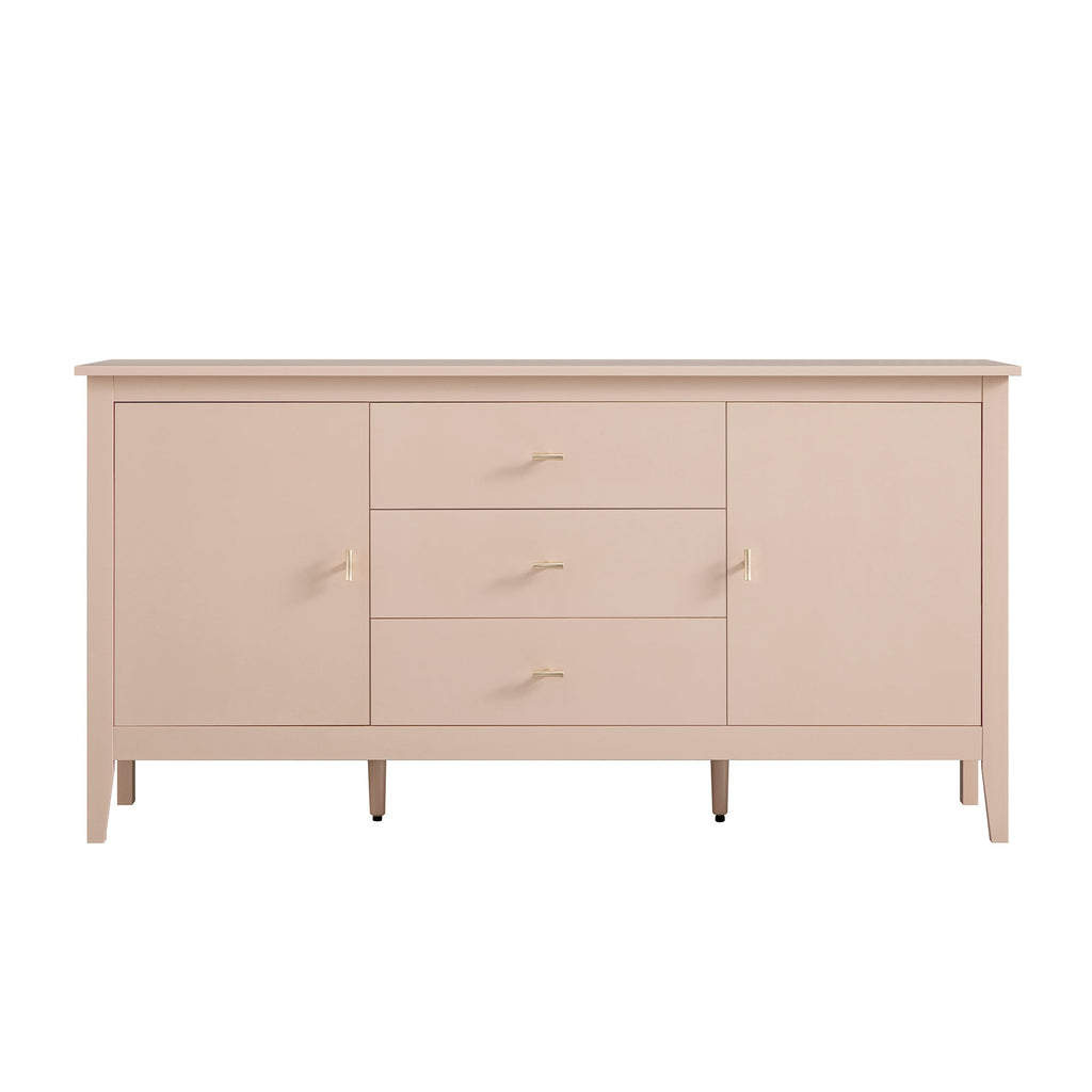 Oakham Wide Sideboard with Drawers, Nude Pink