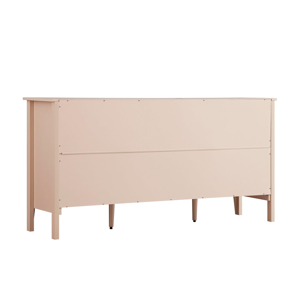 Oakham Wide Sideboard with Drawers, Nude Pink
