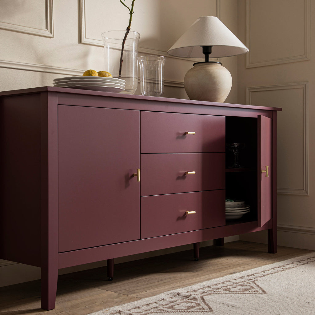 Oakham Wide Sideboard with Drawers, Wild Cherry