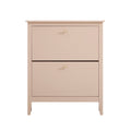 Oakham 2-Tier Shoe Cabinet, Nude Pink