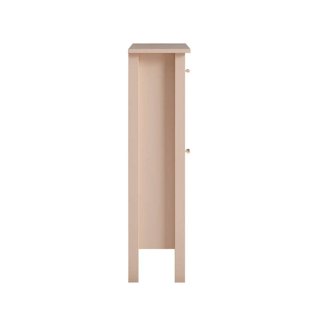 Oakham 2-Tier Shoe Cabinet, Nude Pink