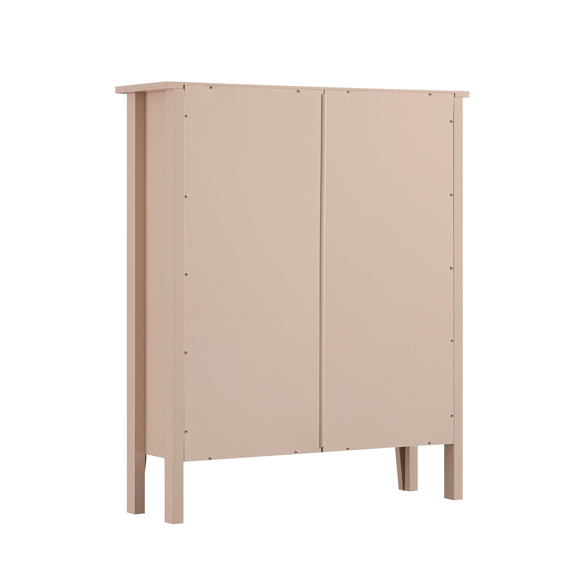 Oakham 2-Tier Shoe Cabinet, Nude Pink