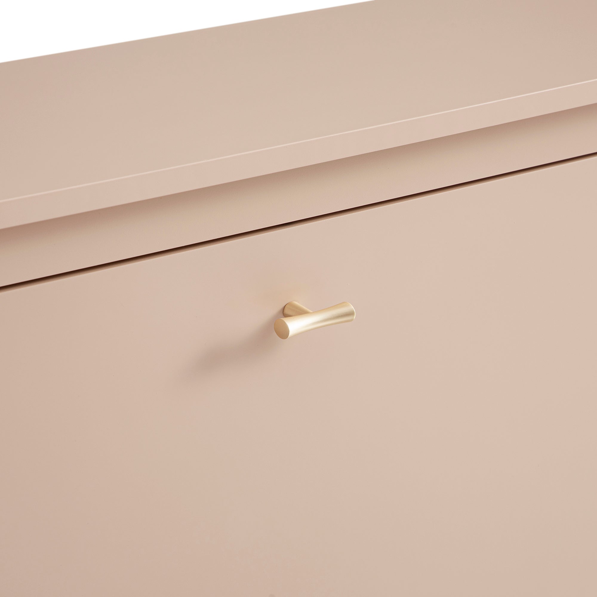 Oakham 2-Tier Shoe Cabinet, Nude Pink