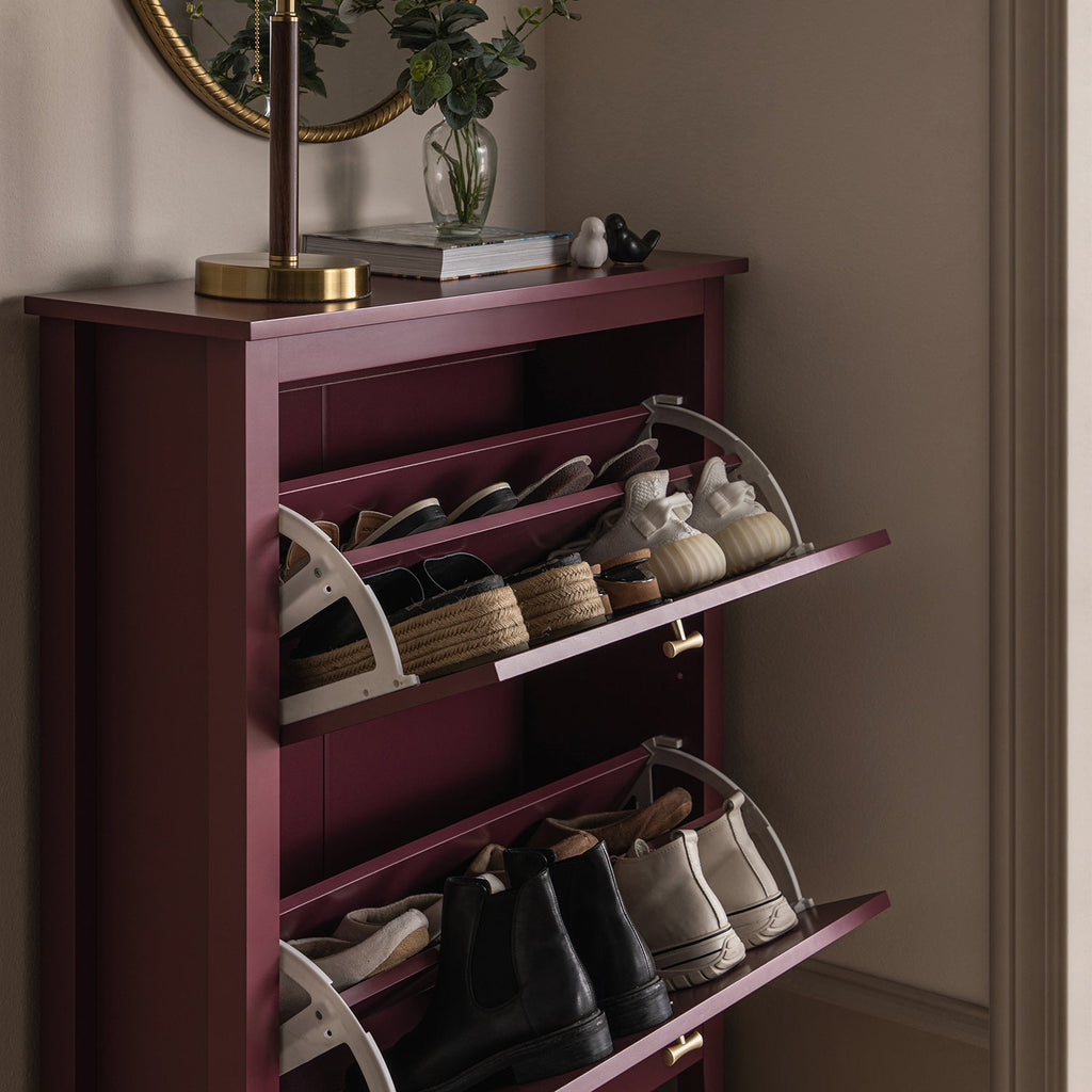 Oakham 2-Tier Shoe Cabinet, Wild Cherry