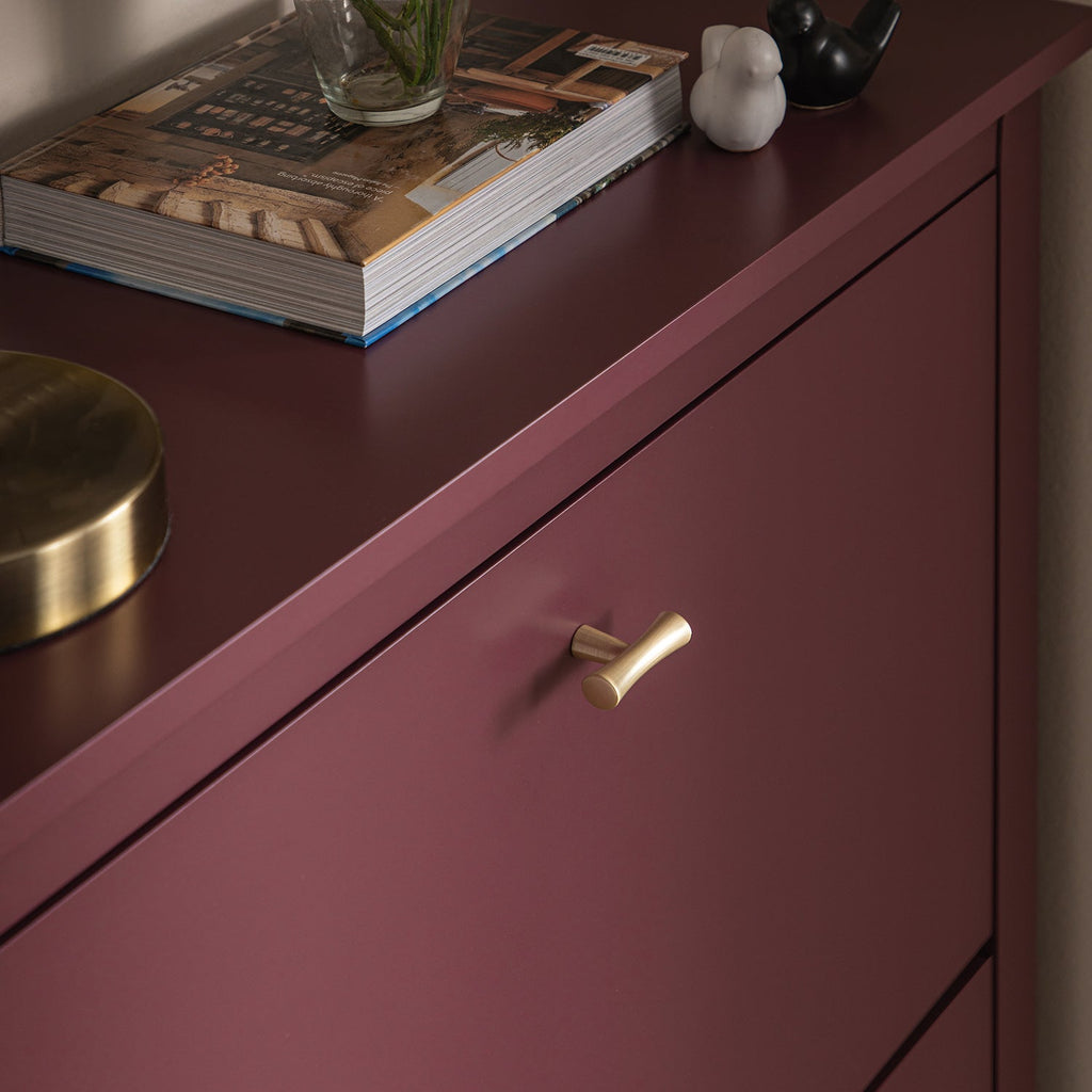 Oakham 2-Tier Shoe Cabinet, Wild Cherry