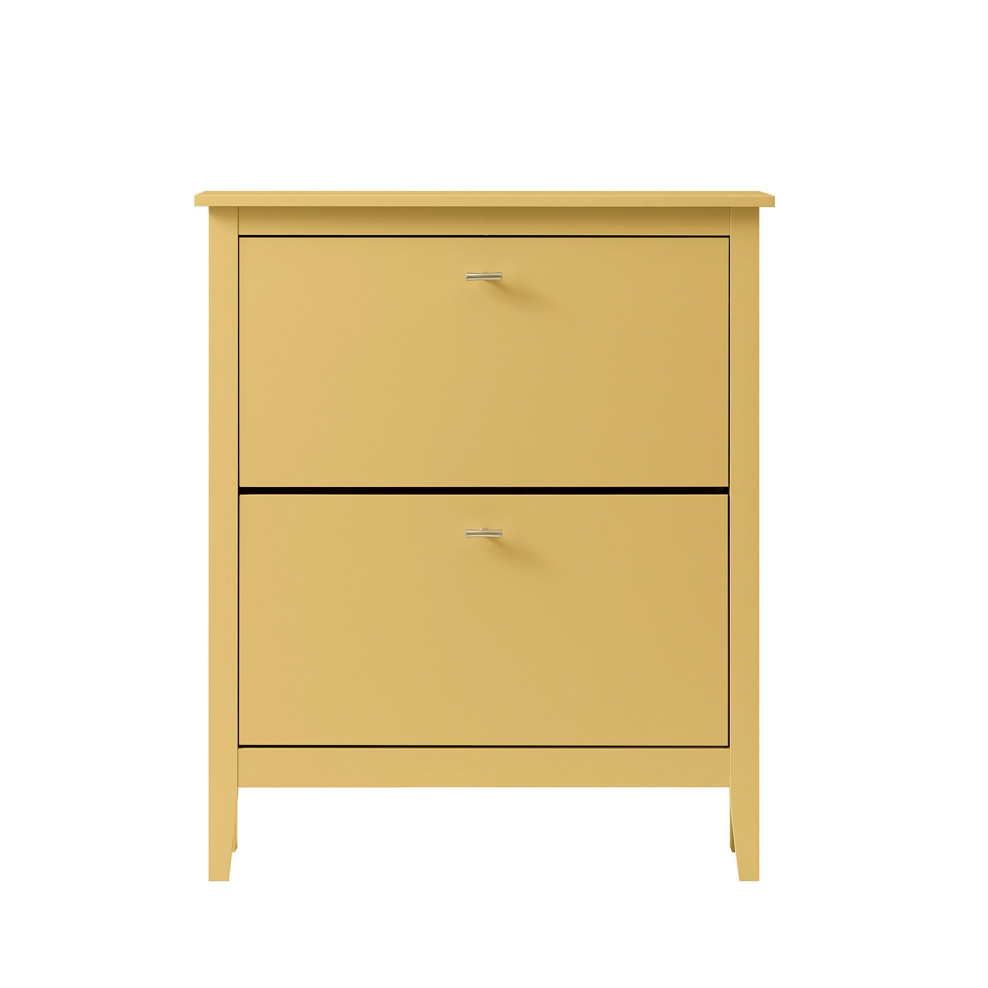 Oakham 2-Tier Shoe Cabinet, Rattan Yellow