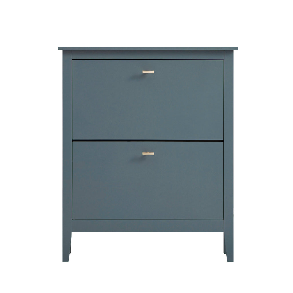 Oakham 2-Tier Shoe Cabinet, Stormy Blue