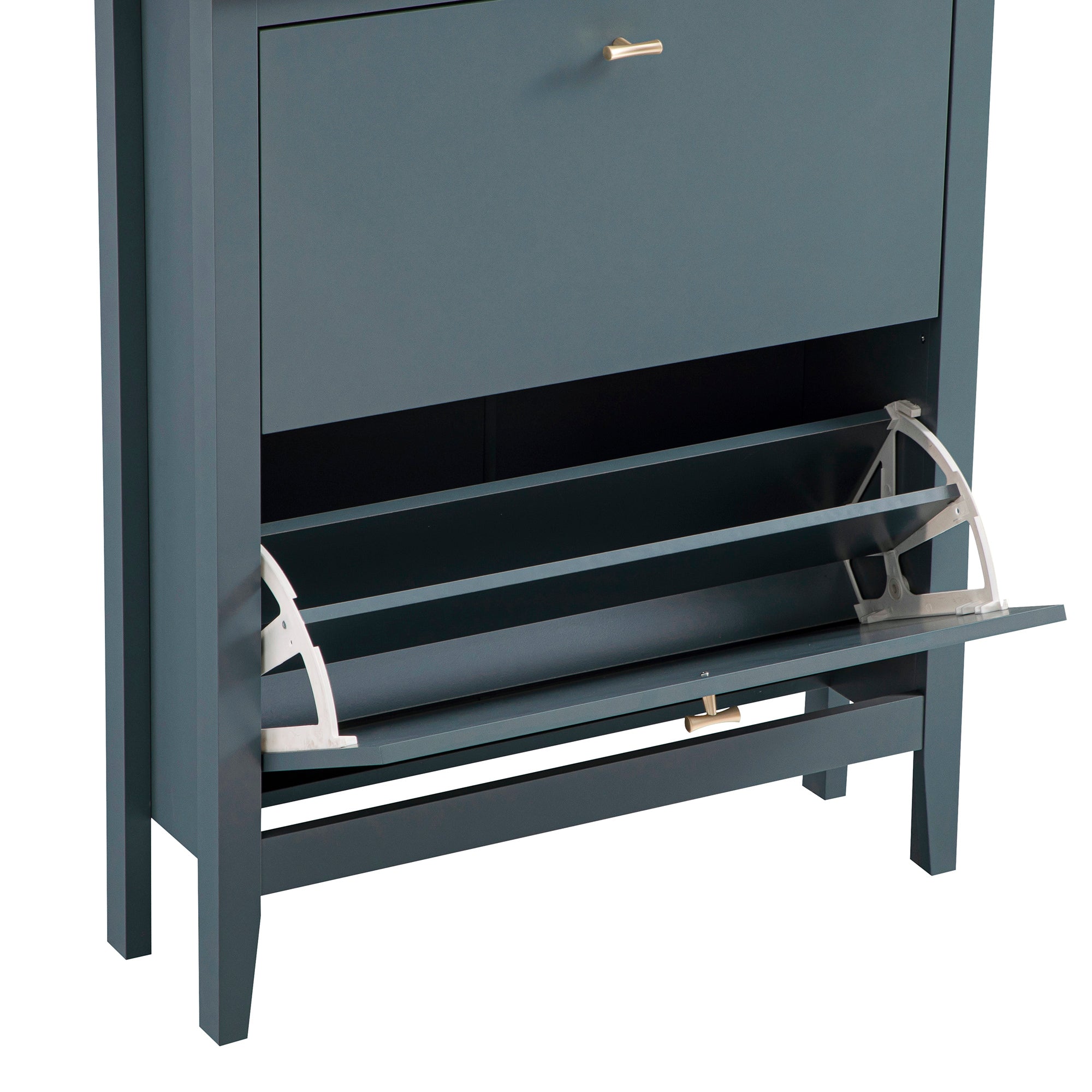 Oakham 2-Tier Shoe Cabinet, Stormy Blue