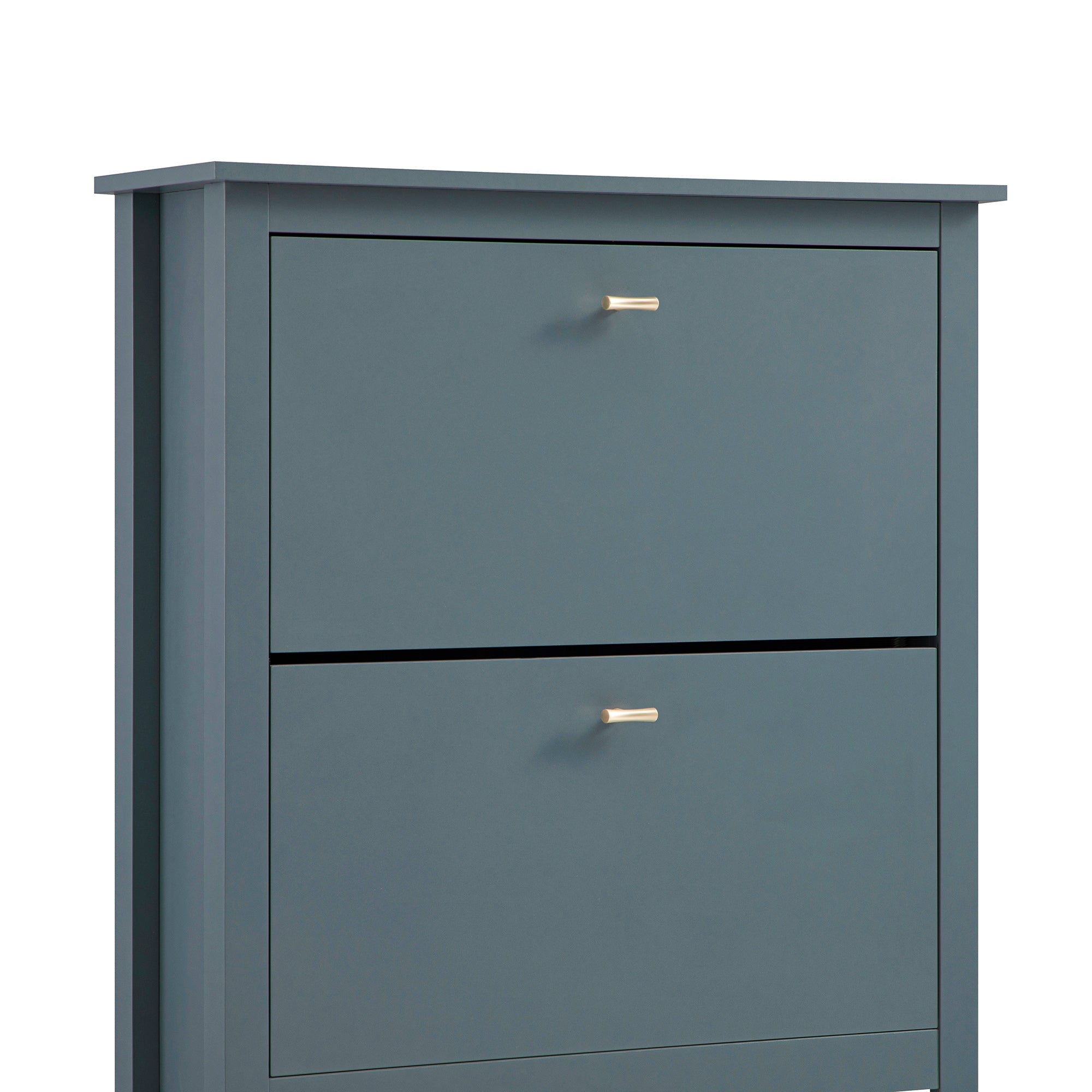 Oakham 2-Tier Shoe Cabinet, Stormy Blue