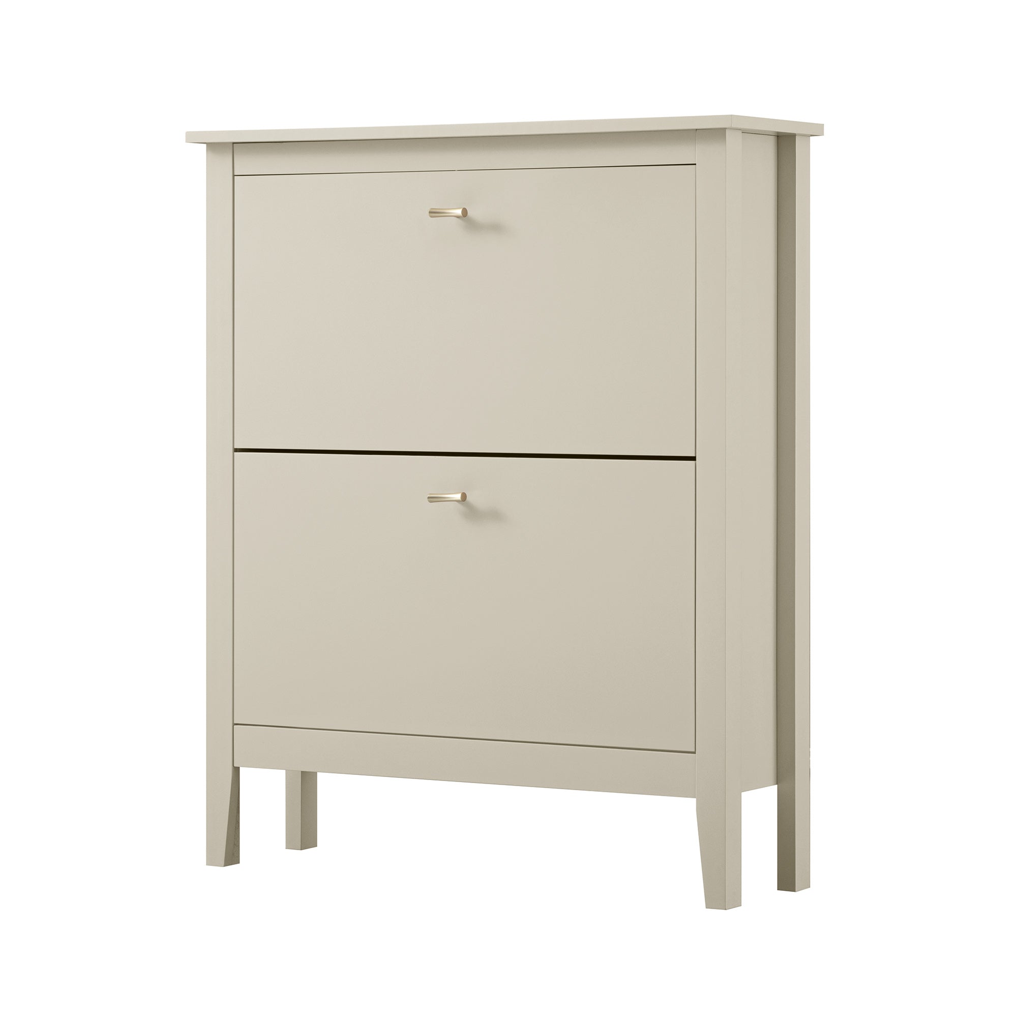 Oakham 2-Tier Shoe Cabinet, Shaded White