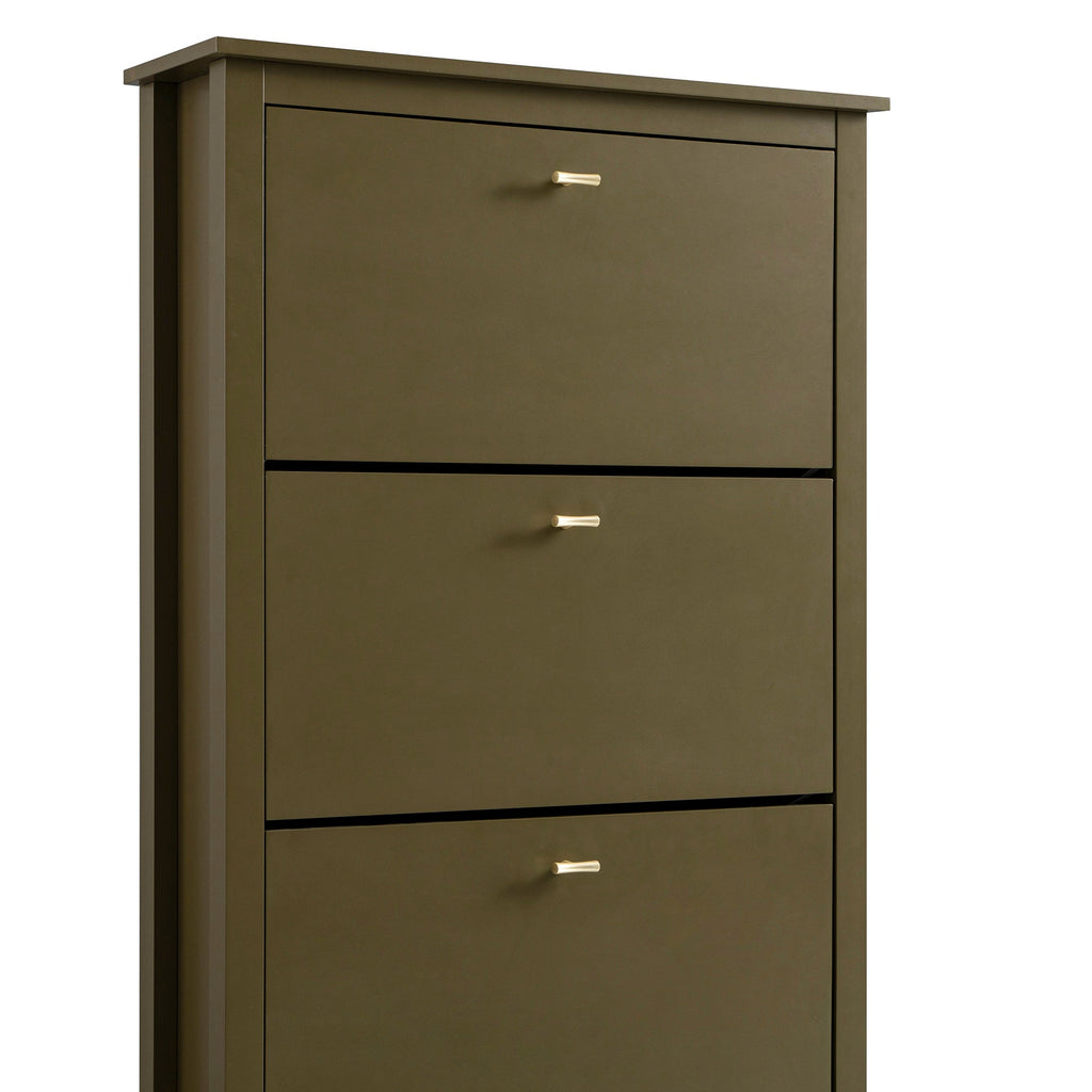 Oakham 3-Tier Shoe Cabinet, Olive Grove
