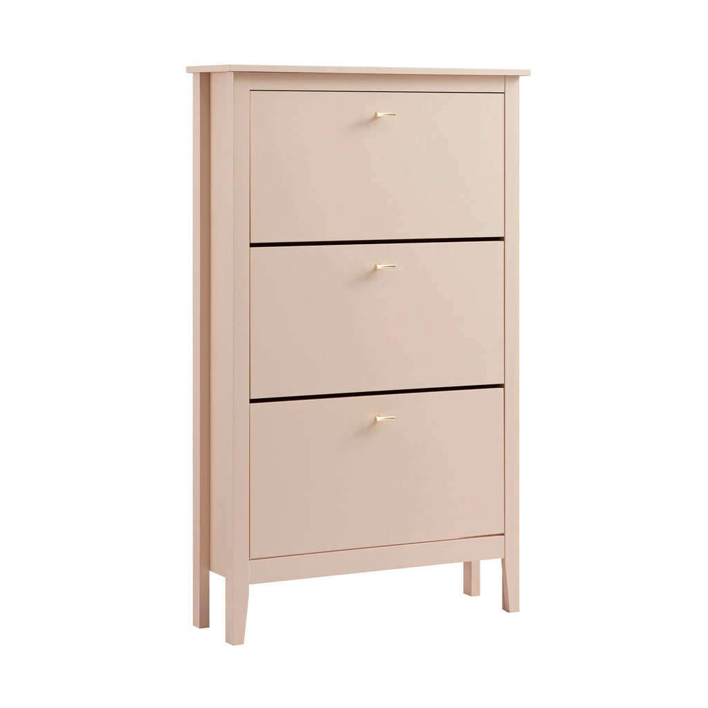 Oakham 3-Tier Shoe Cabinet, Nude Pink