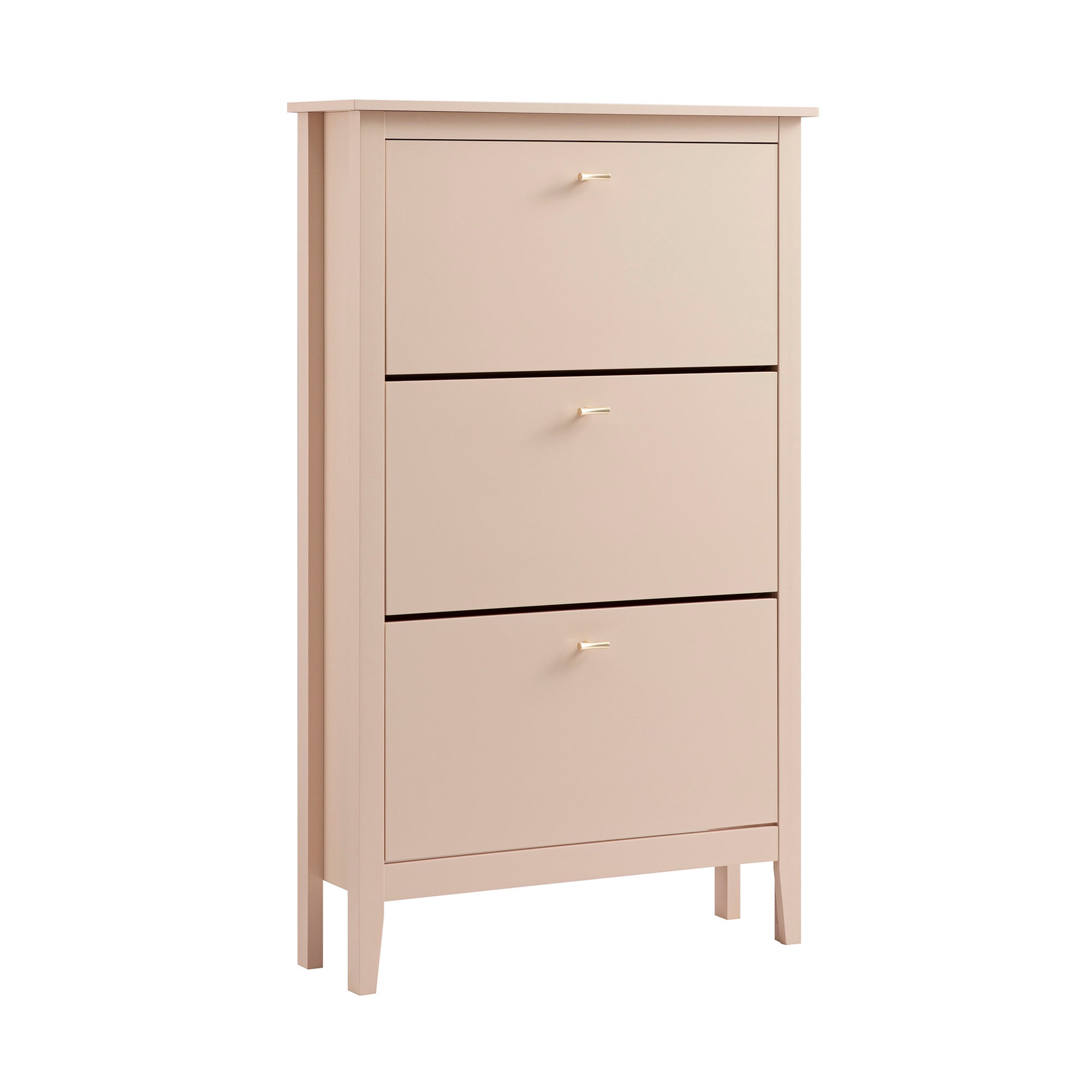 Oakham 3-Tier Shoe Cabinet, Nude Pink