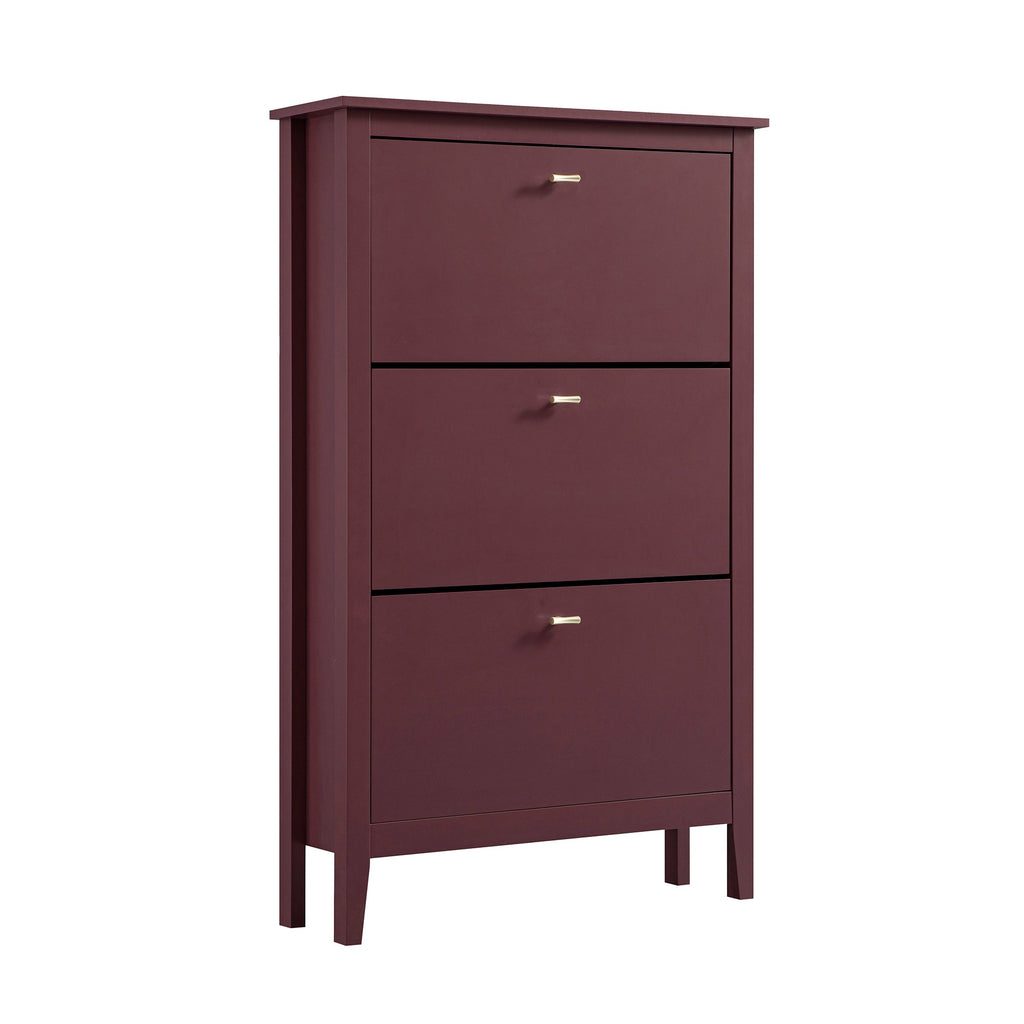 Oakham 3-Tier Shoe Cabinet, Wild Cherry