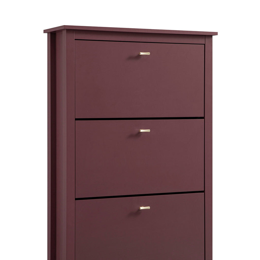Oakham 3-Tier Shoe Cabinet, Wild Cherry