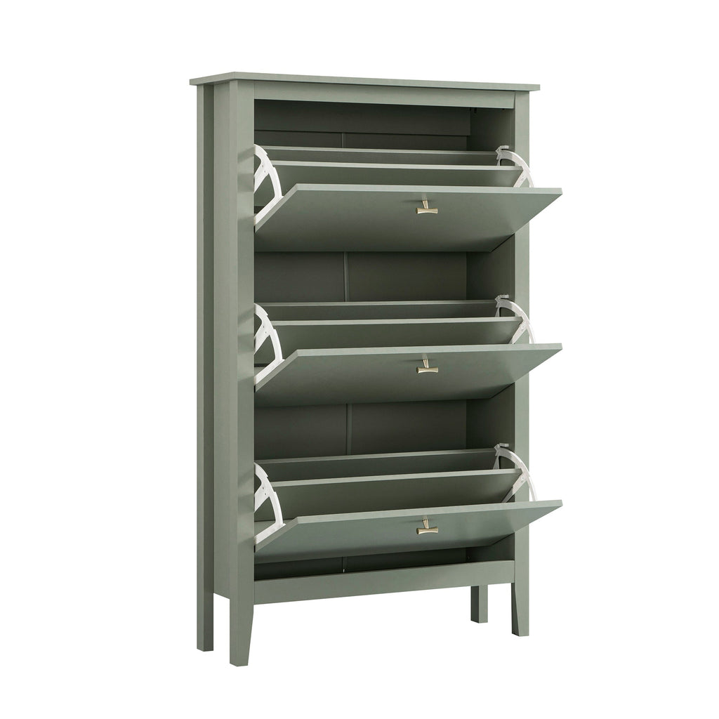Oakham 3-Tier Shoe Cabinet, Desert Sage