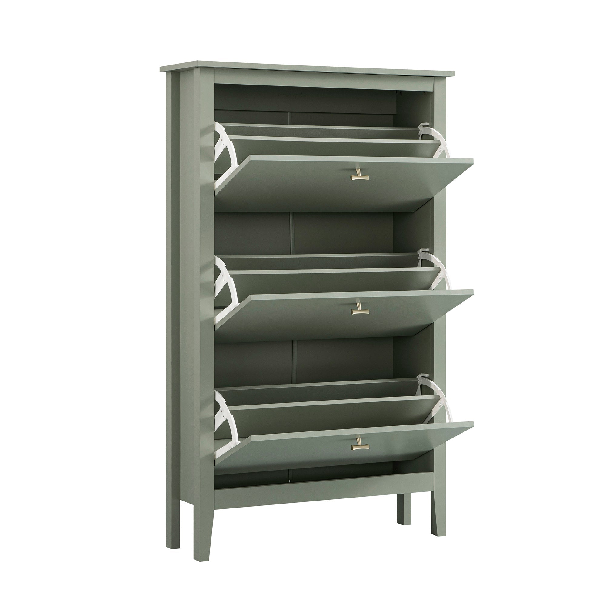 Oakham 3-Tier Shoe Cabinet, Desert Sage