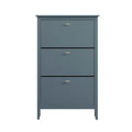 Oakham 3-Tier Shoe Cabinet, Stormy Blue